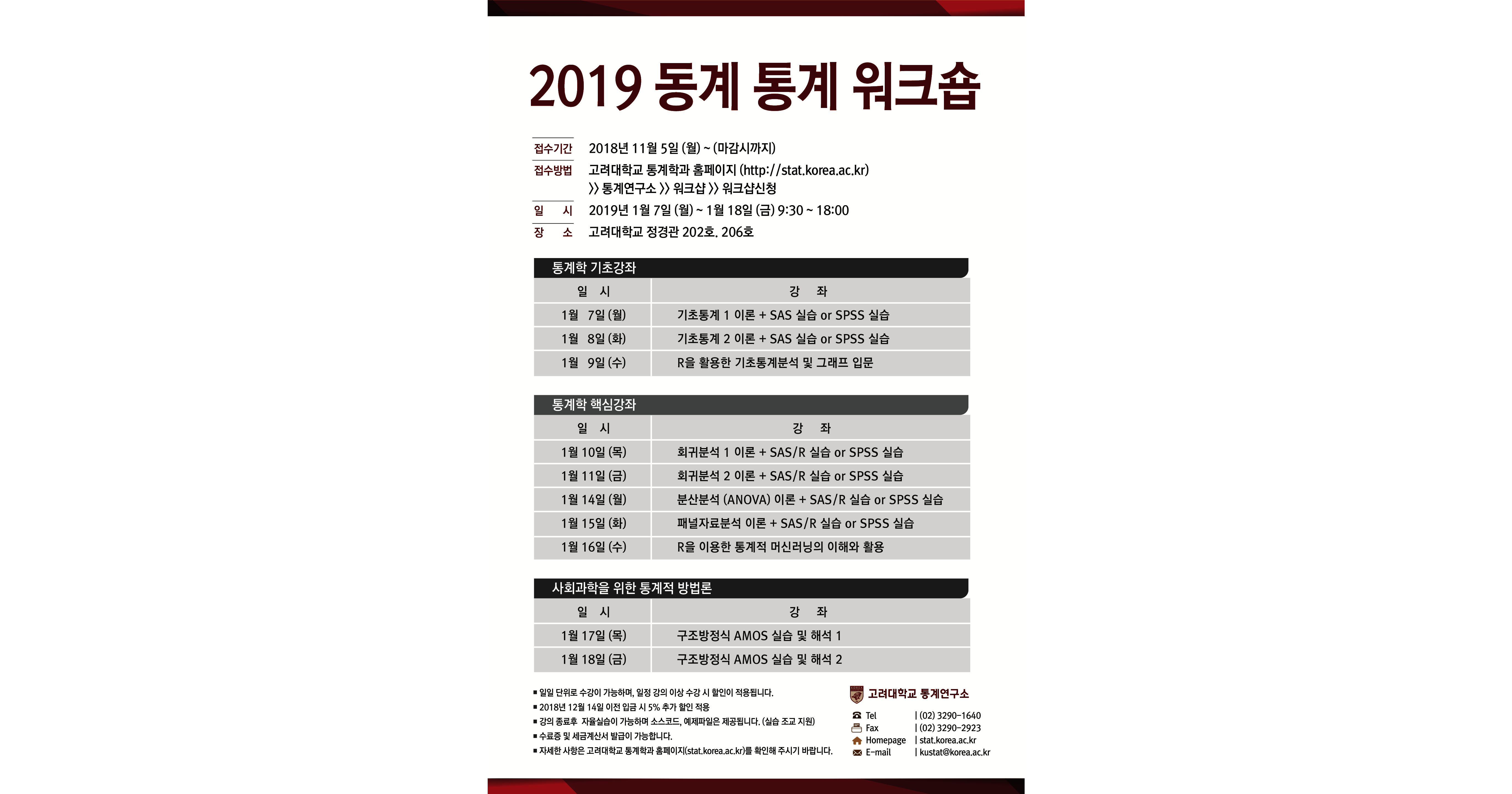 고려대학교 통계 워크샵